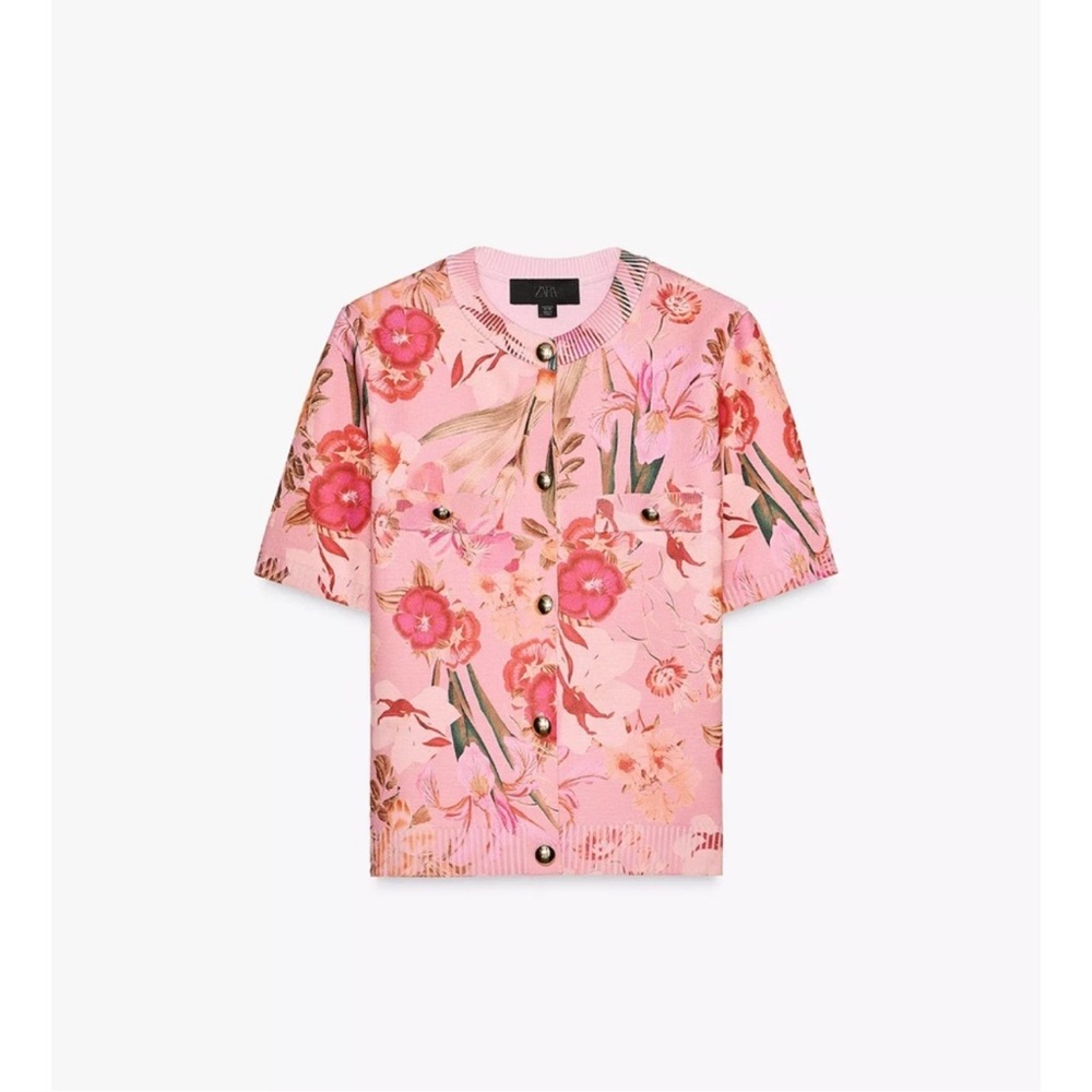 ZARA BLOGGERS FAV FLORAL PRINT KNIT TOP